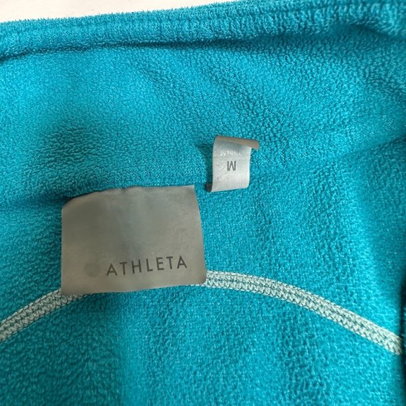 ATHLETA FLEECE ZIP UP JACKET - Size medium. Beautiful teal! - Picture 4 of 11